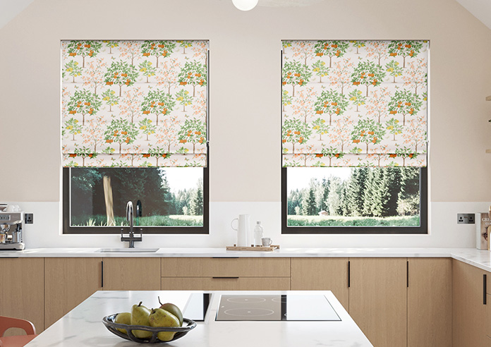 Lemon Grove, Mandarin - Twist&Fit Roman Blind - Image 3